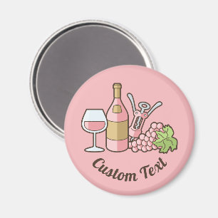 Rose Wine Magnet