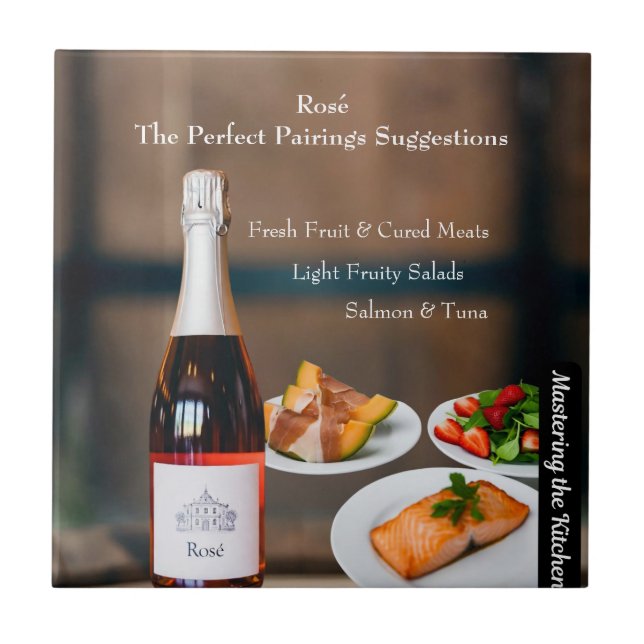 Rose Wine Pairing Guide/Mastering the Kitchen Fliese (Vorderseite)