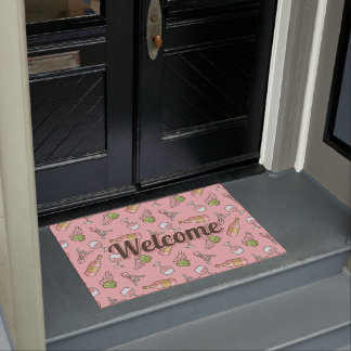 Rose Wine Pattern Doormat Fußmatte
