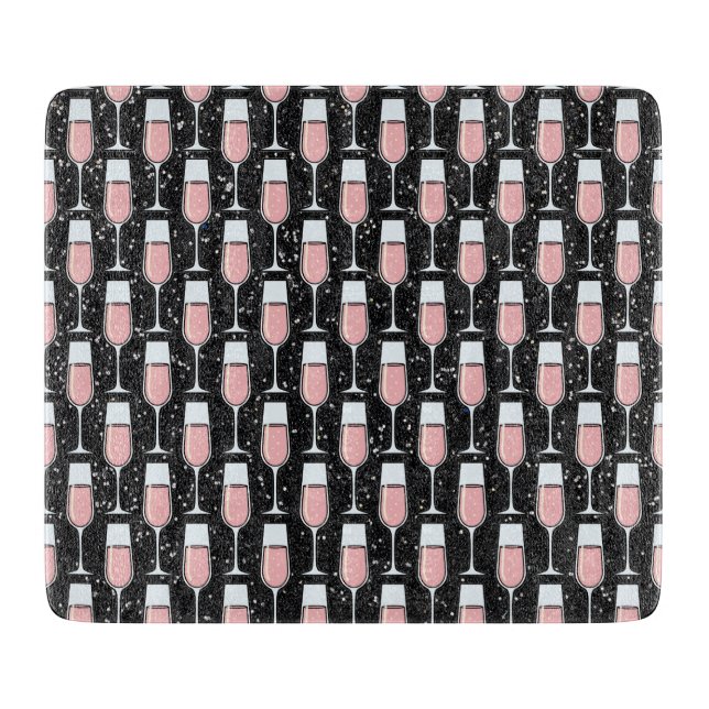 Rose Wine Pattern Schneidebrett (Vorderseite)