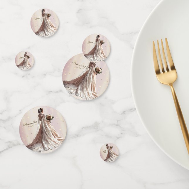 Rose Winter Wedding Bride Golden Shiny Party Konfetti (Gruppe)