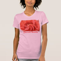 Rose wirbeln im Peach-T - Shirt