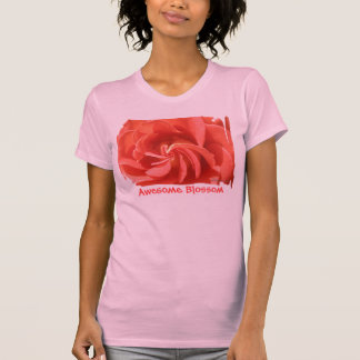 Rose wirbeln im Peach-T - Shirt