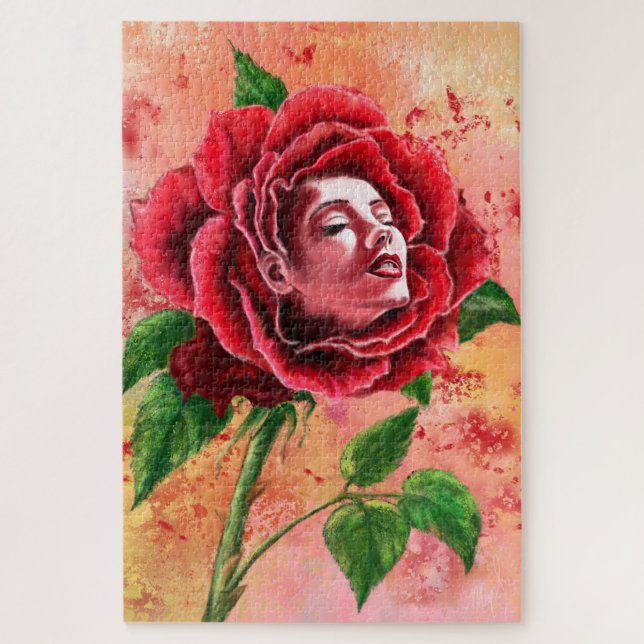 Rose Woman Jigsaw Puzzle (Vertikal)