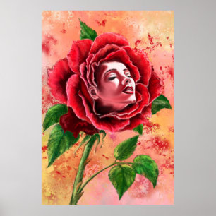 Rose Woman Poster