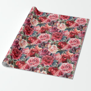 Rose-Wrapping Paper Roll Geschenkpapier