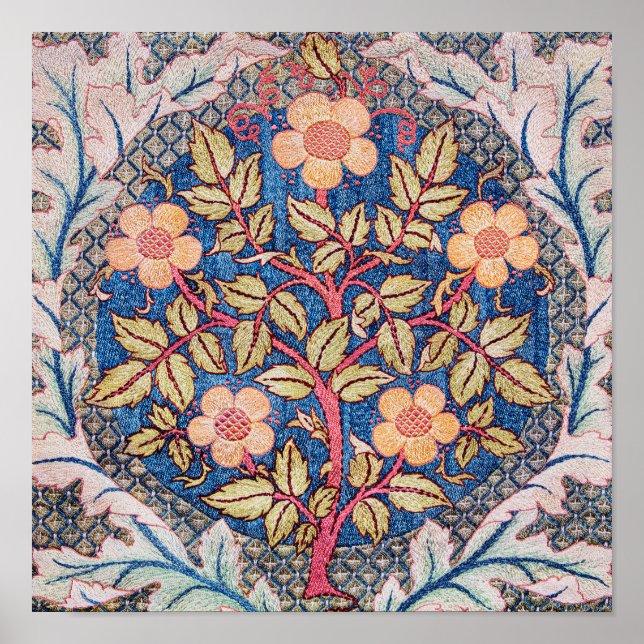 Rose Wreath, William Morris Poster (Vorne)