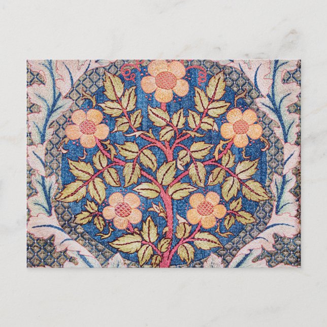 Rose Wreath, William Morris Postkarte (Vorderseite)