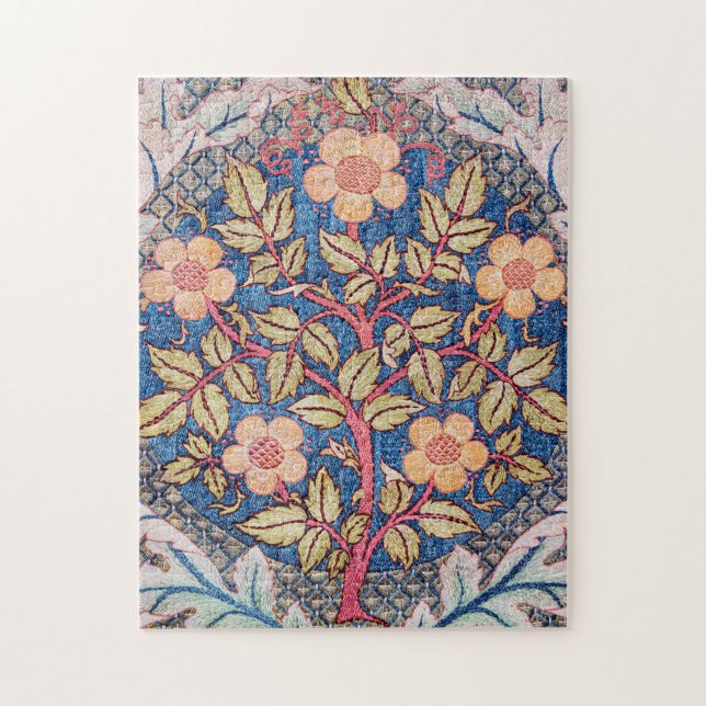Rose Wreath, William Morris Puzzle (Vertikal)
