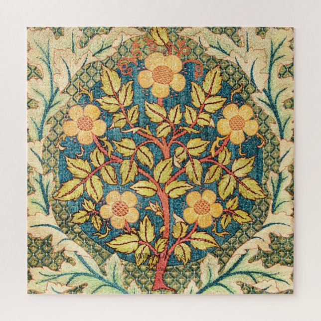Rose Wreath - William Morris Vintager Art Puzzle (Vertikal)