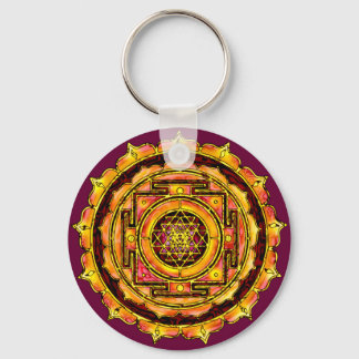 Rose Yantra Schlüsselanhänger