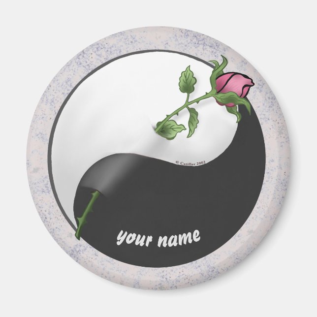 Rose Yin Yang Magnet (Vorne)