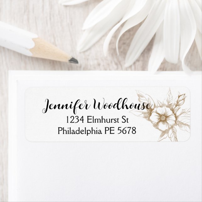 Rose, zeichn der Rücksendeadresse (Insitu)