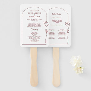 Rose-Zeremonie-Programm Hand-Fan Fächer