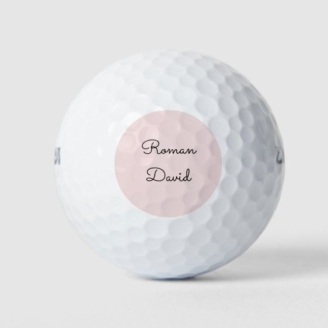 Rose Zucker Pinkisch personalisiert Golfball (Vorderseite)
