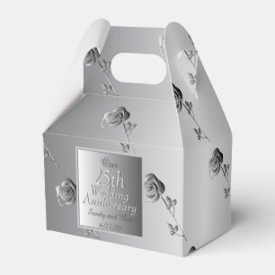 Rose zum 10.20.25.70. Hochzeitstag Geschenkschachtel