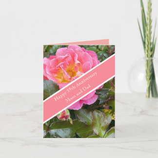 Rose zum 35. Hochzeitstag Karte