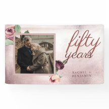 Rose zum 50. Jahrestag der Hochzeit Gold Floral