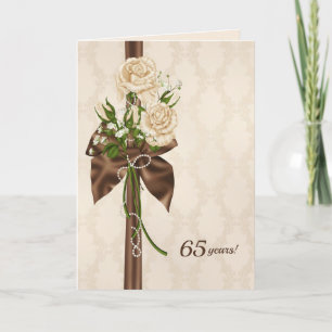 Rose zum 65. Jahrestag Karte
