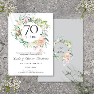 Rose zum 70. Hochzeitstag Save The Date