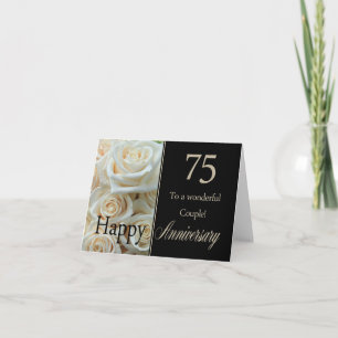 Rose zum 75. Jahrestag Karte