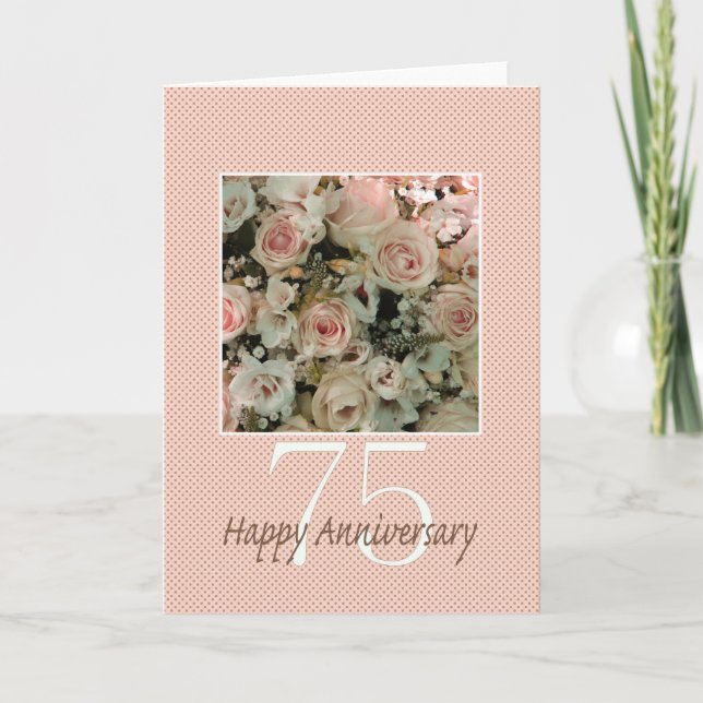 Rose zum 75. Jahrestag Karte (Vorderseite)