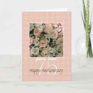 Rose zum 75. Jahrestag Karte