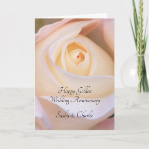 Rose zum Goldenen Jubiläum Karte
