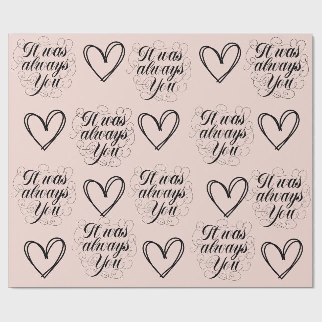Rose zum Hochzeitstag Geschenkpapier (Flach)
