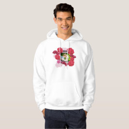 Rose zum Hochzeitstag, Streifen, kundenspezifische Hoodie