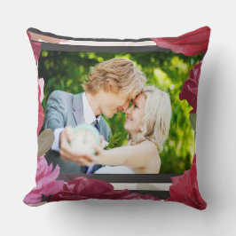 Rose zum Hochzeitstag, Streifen, kundenspezifische Kissen