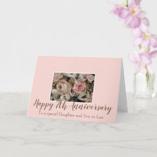 Rose zum Hochzeitstag vollständig anpassbar Karte