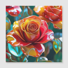 Rose zur Touch des Herzens Magnetkarte