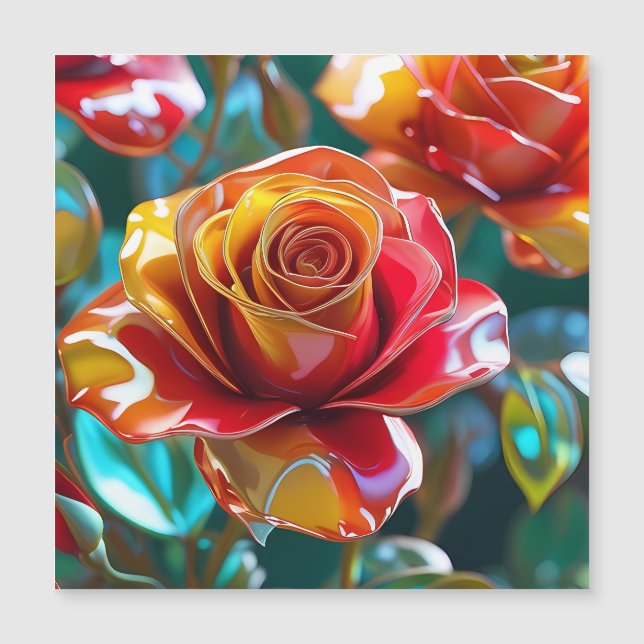 Rose zur Touch des Herzens Magnetkarte (Vorderseite)