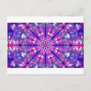 Roseandbluemandala Postkarte