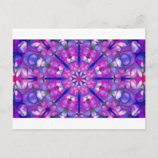 Roseandbluemandala Postkarte