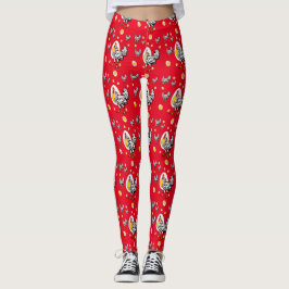 Roseanne Chicken - Funny Roseanne Rooster and Egg Leggings