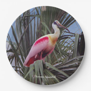 Roseat-Spoonbill-Papierplatte Pappteller