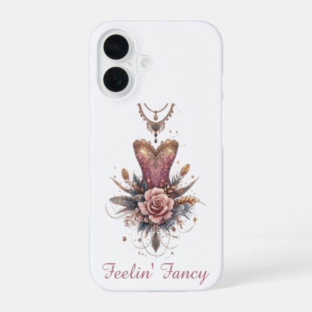 Roseate Elegance iPhone 16 Hülle (Rückseite)