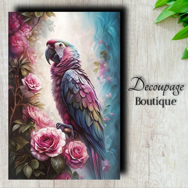 Roseate Majesty Decoupage Seidenpapier (Roseate Majesty Decoupage Tissue Paper)