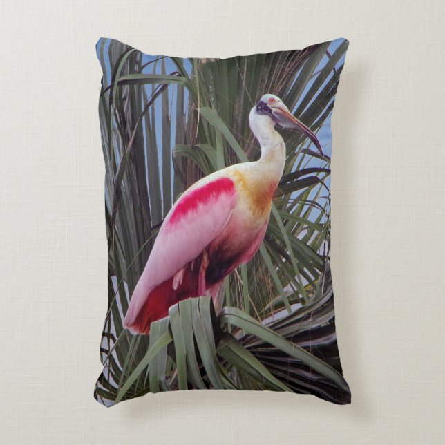 Roseate Spoonbill Akzent Kissen (Vorderseite(Vertikal))