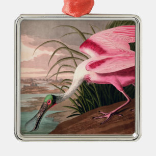 Roseate Spoonbill Audubon Bird Wildlife Silbernes Ornament