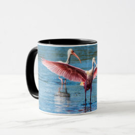 Roseate Spoonbill Black 11 oz Combo Tasse