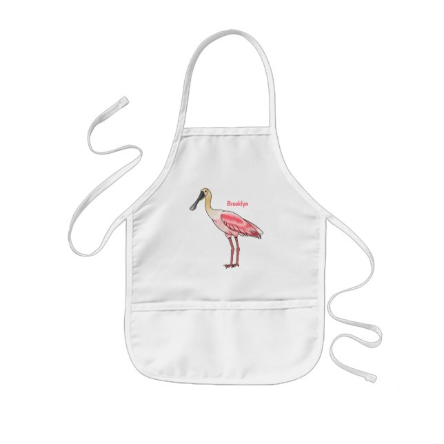 Roseate-Spoonbill-Cartoon Kinderschürze (Vorne)
