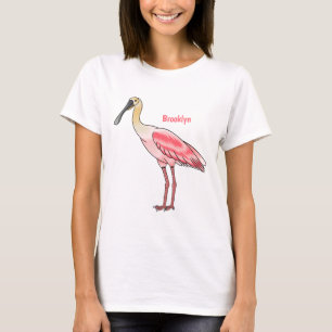 Roseate-Spoonbill-Cartoon T-Shirt