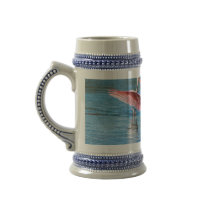 Roseate Spoonbill Gray/Blue 22 oz Stein