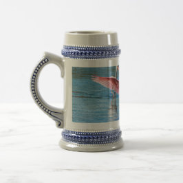 Roseate Spoonbill Gray/Blue 22 oz Stein Bierglas