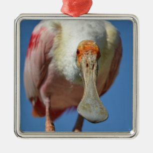 Roseate Spoonbill mit großem Schnabel Ornament Aus Metall