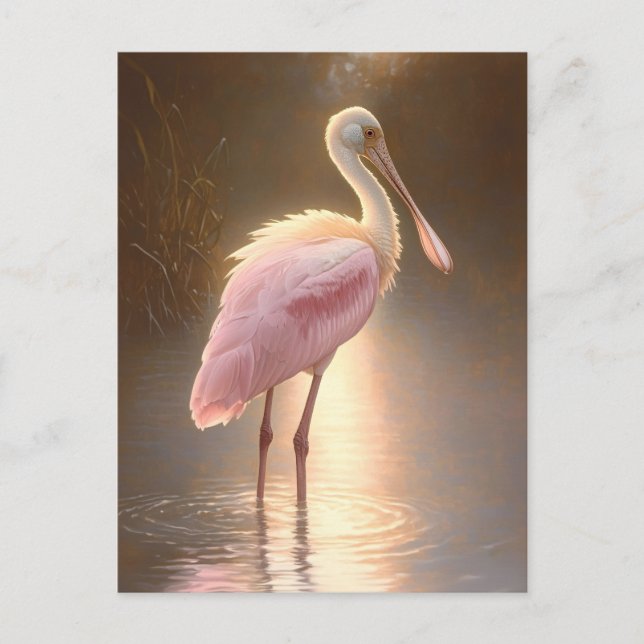 Roseate Spoonbill Postkarte (Vorderseite)