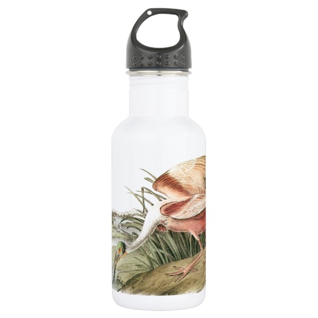 Roseate Spoonbill von Audubon Edelstahlflasche (Vorderseite)